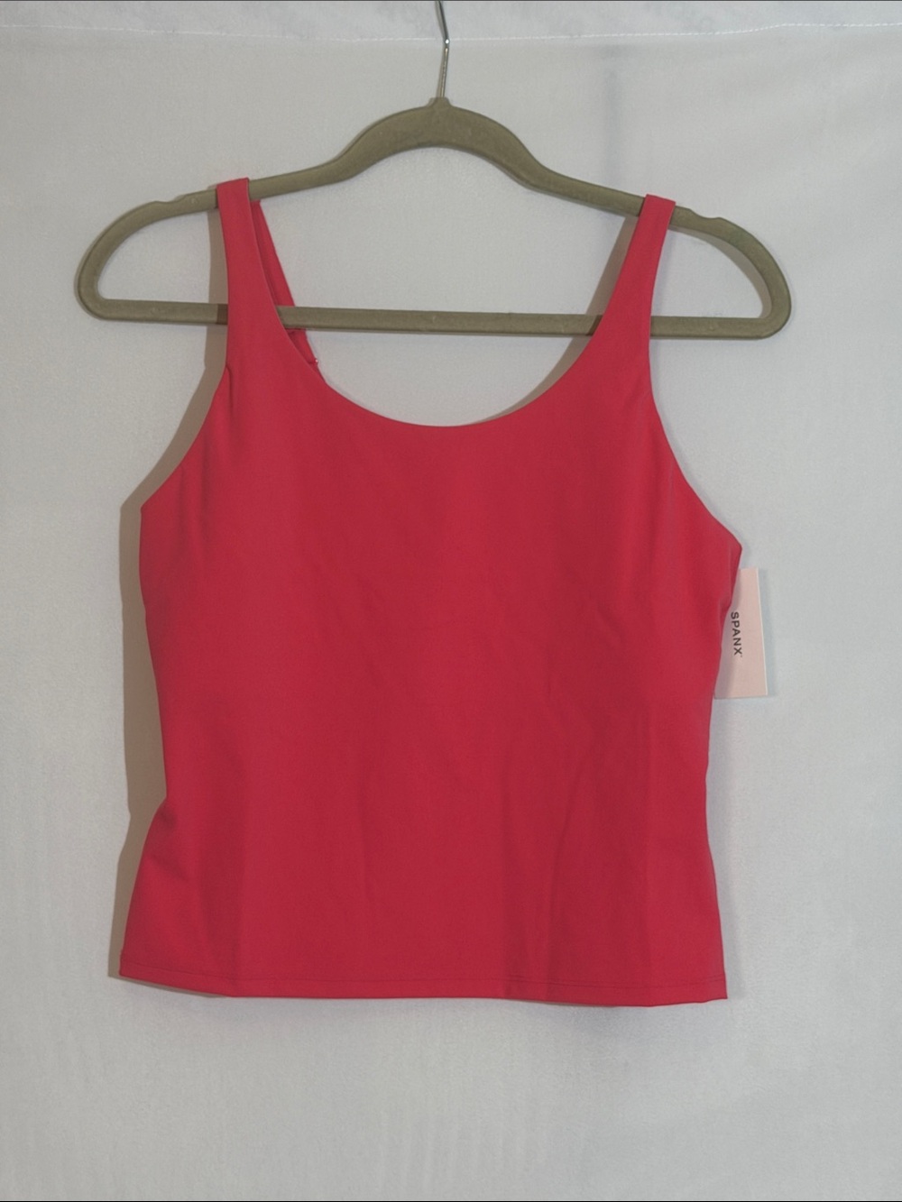 NWT SPANX Power Boost Shelf Tank Top Size S In The Color Pink Tulip